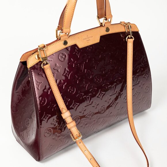 Louis Vuitton Brea GM Rouge Fauviste Monogram Vernis Leather Tote - Picture 7 of 14